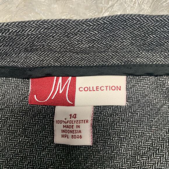 JM Collection Gray A Line Full Skirt Midi Sz 14 - Picture 3 of 3